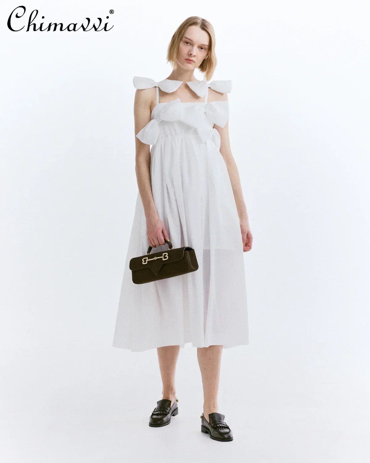 New Japanese Fashion 3d Bow Long Strap Dress 2026 Spring and Summer Sweet Girls Elegant Loose White Princess Dresses Women
New Japanese Fashion 3d Bow Long Strap Dress 2026 Spring and Summer Sweet Girls Elegant Loose White Princess Dresses Women