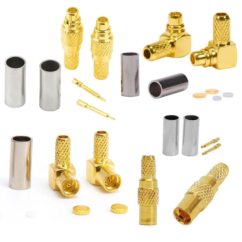 RF coaxial connector MMCX male MMCX female feeder connector 50 ohm straight bend RG316 RG174 wire
RF coaxial connector MMCX male MMCX female feeder connector 50 ohm straight bend RG316 RG174 wire