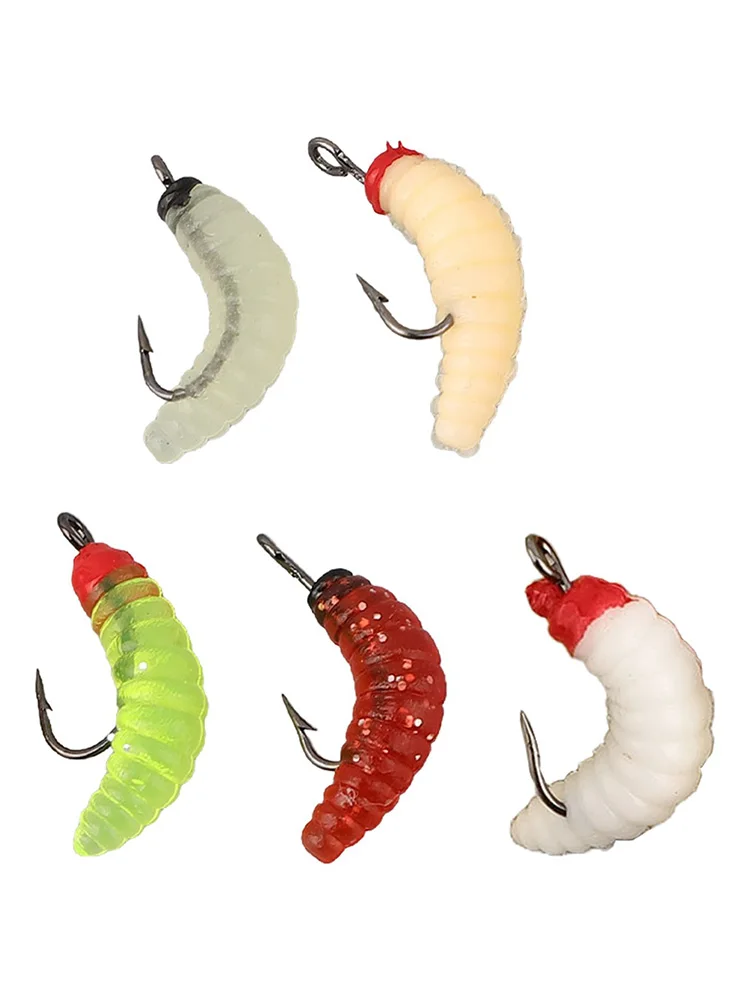 30pcs Maggot Fly Fishing Wet Trout Flies Glow Worms Bait Grub With Hooks For Trout Perch Bass Trout Flies Glow Worms Bait Grub
30pcs Maggot Fly Fishing Wet Trout Flies Glow Worms Bait Grub With Hooks For Trout Perch Bass Trout Flies Glow Worms Bait Grub