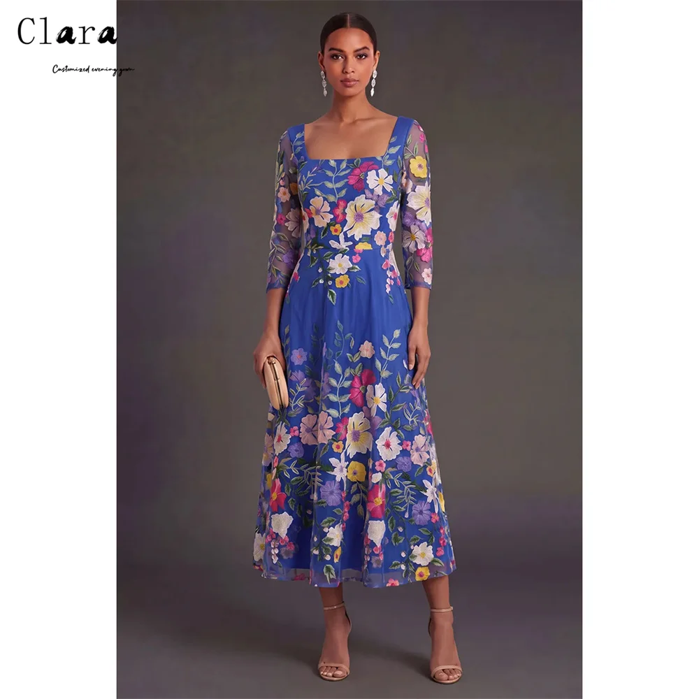 Clara Custom Blue Flower Square Neck A Line Women's Evening Dress for Weddings Elegant and Chic Luxury Evening Dresses Party
Clara Custom Blue Flower Square Neck A Line Women's Evening Dress for Weddings Elegant and Chic Luxury Evening Dresses Party