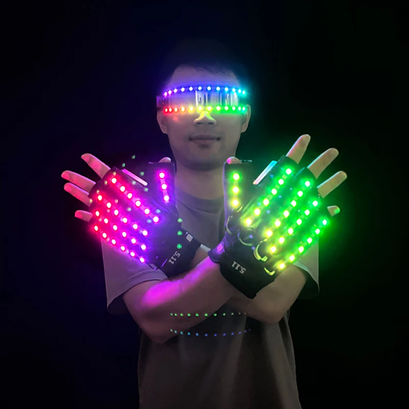 Remote Control Glowing Glasses And Gloves Concert Club Rave Accessories Colorful LED Robot Glasses Personalized Wolverine Gloves
Remote Control Glowing Glasses And Gloves Concert Club Rave Accessories Colorful LED Robot Glasses Personalized Wolverine Gloves