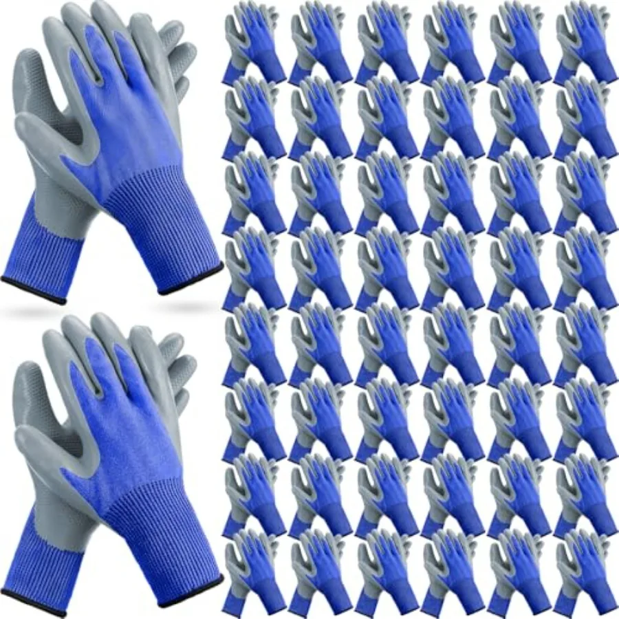 50 Pairs Gardening Work Gloves Bulk for Men Women Breathable Rubber Coated Garden Dipped Gripping Outdoor Working Gloves for Co
50 Pairs Gardening Work Gloves Bulk for Men Women Breathable Rubber Coated Garden Dipped Gripping Outdoor Working Gloves for Co