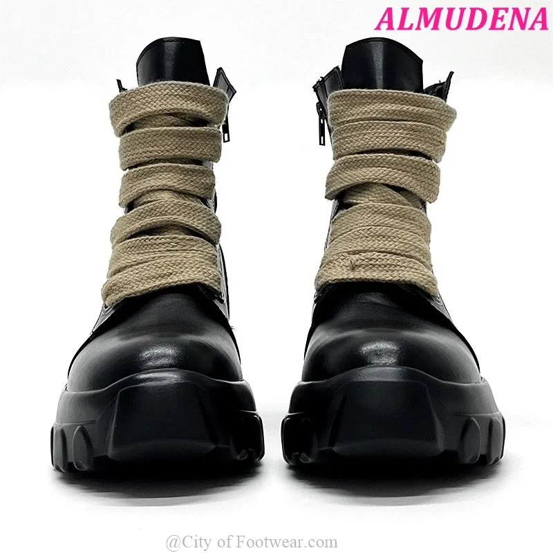 Men and Women's Black Soft Punk Boots Flat Round Toe Vintage Lace up Zipper Hiking Boots Big Size Luxury Designer Shoes 2024 New
Men and Women's Black Soft Punk Boots Flat Round Toe Vintage Lace up Zipper Hiking Boots Big Size Luxury Designer Shoes 2024 New