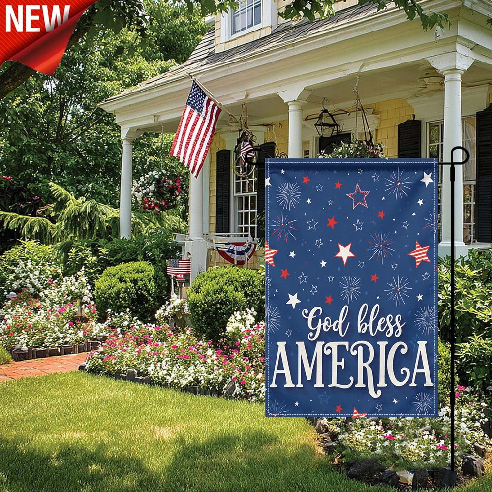 1PC, God Bless America Firework Star Print Garden Flag Patriotic Independence Day Outdoor Decor Banner
1PC, God Bless America Firework Star Print Garden Flag Patriotic Independence Day Outdoor Decor Banner
