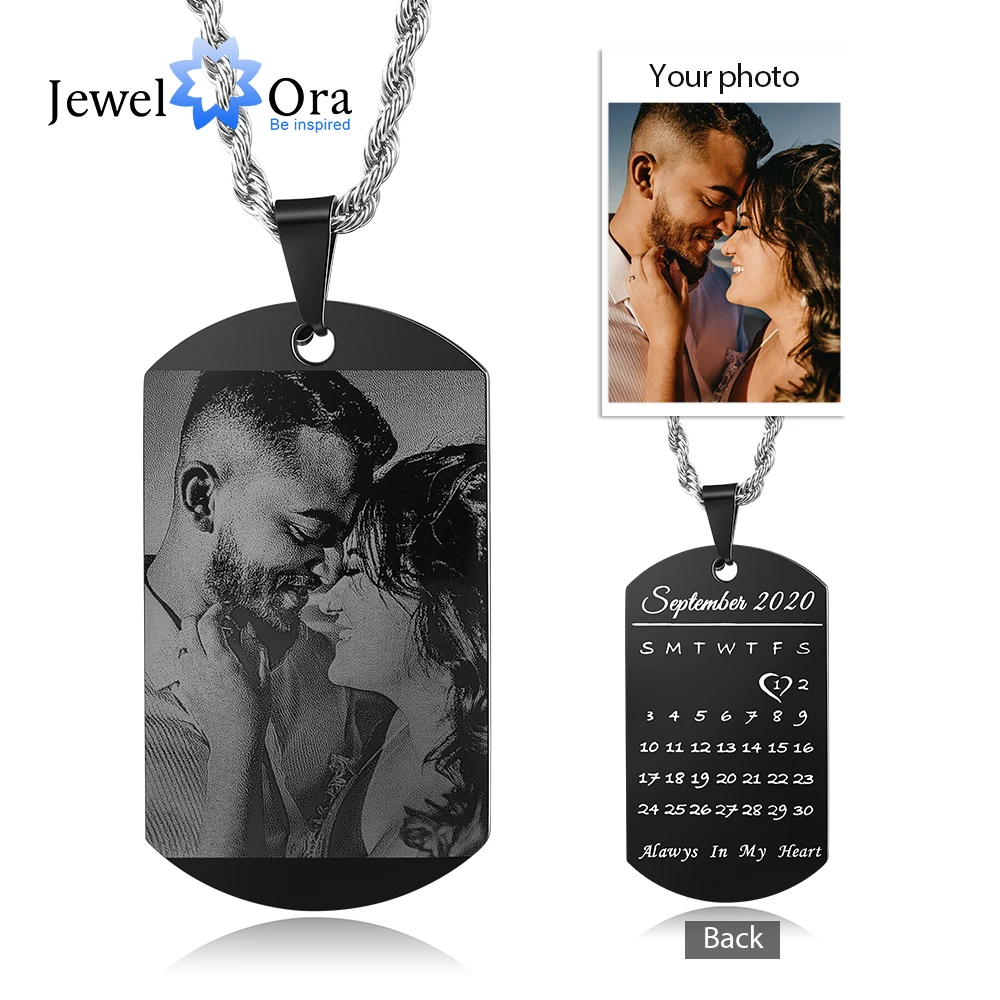 JewelOra Personalized Engraved Calendar & Photo Necklace Stainless Steel Customized Text Mens Pendant Jewelry Anniversary Gifts
JewelOra Personalized Engraved Calendar & Photo Necklace Stainless Steel Customized Text Mens Pendant Jewelry Anniversary Gifts