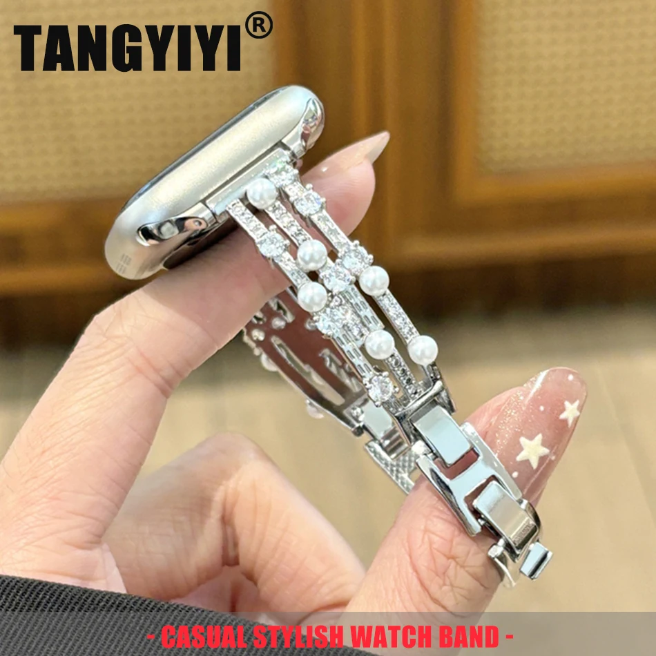 Luxury Stars Diamond Pearls Bracelet For Apple Watch Band S11/10/9/8/7/6/SE/Ultra Copper Strap iWatch 49/46/45/44/42/41/40/38mm
Luxury Stars Diamond Pearls Bracelet For Apple Watch Band S11/10/9/8/7/6/SE/Ultra Copper Strap iWatch 49/46/45/44/42/41/40/38mm