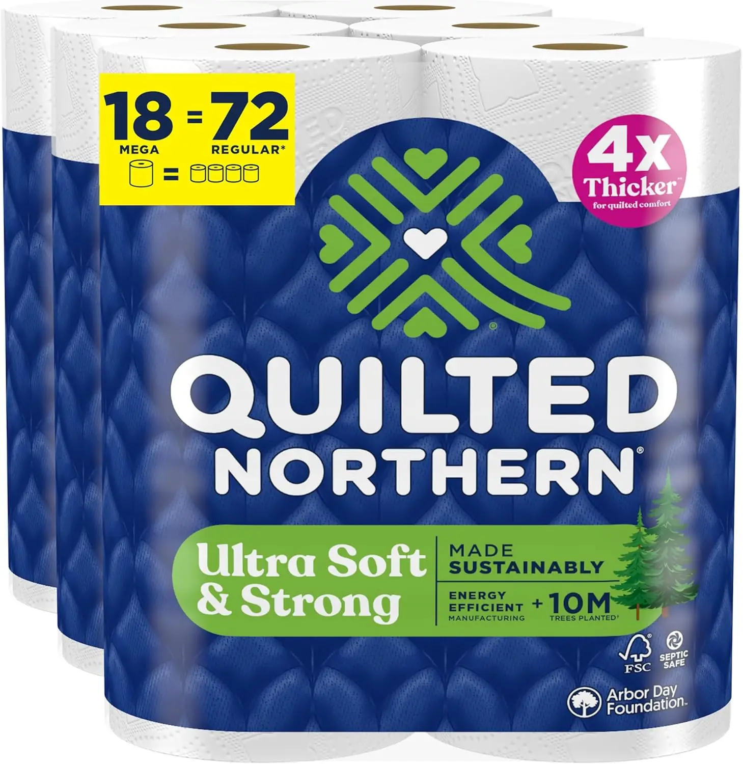 Ultra Soft & Strong Toilet Paper, 18 Mega Rolls = 72 Regular Rolls, 5X Stronger, Premium Soft Toilet Tissue
Ultra Soft & Strong Toilet Paper, 18 Mega Rolls = 72 Regular Rolls, 5X Stronger, Premium Soft Toilet Tissue