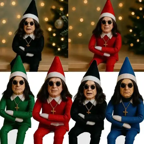 Ozzy Christmas Doll Christmas Trees Decoration Ornament Music Godfather Doll