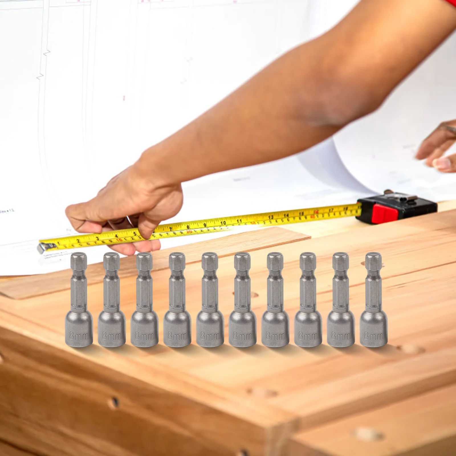 10PC Magnetic Nut Driver Set Perfect Fit for Efficient and Secure Nut Tightening with 8mm Socket and Quick Release Hex Shank
10PC Magnetic Nut Driver Set Perfect Fit for Efficient and Secure Nut Tightening with 8mm Socket and Quick Release Hex Shank