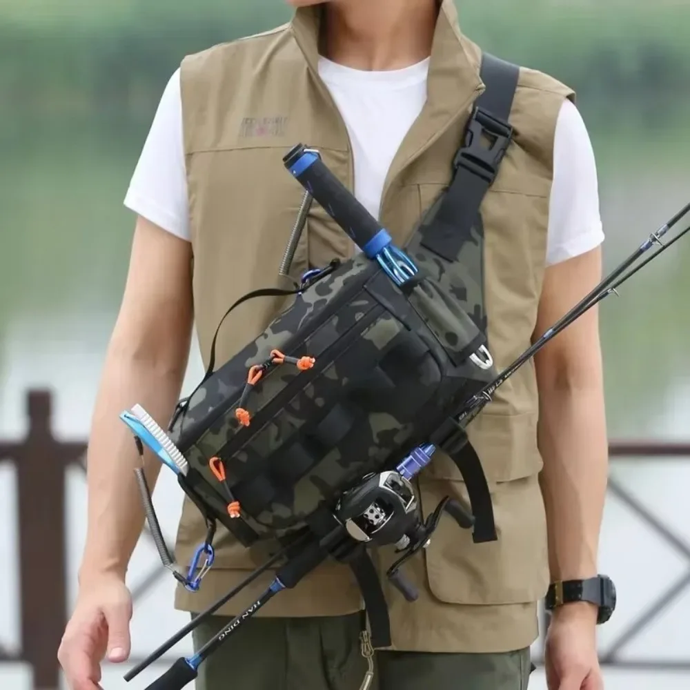 Durable Sling Fishing Backpack Bag Nylon Large Capacity Fishing Tackle Storage Bag Double layer Waterproof Outdoor Shoulder Bag
Durable Sling Fishing Backpack Bag Nylon Large Capacity Fishing Tackle Storage Bag Double layer Waterproof Outdoor Shoulder Bag