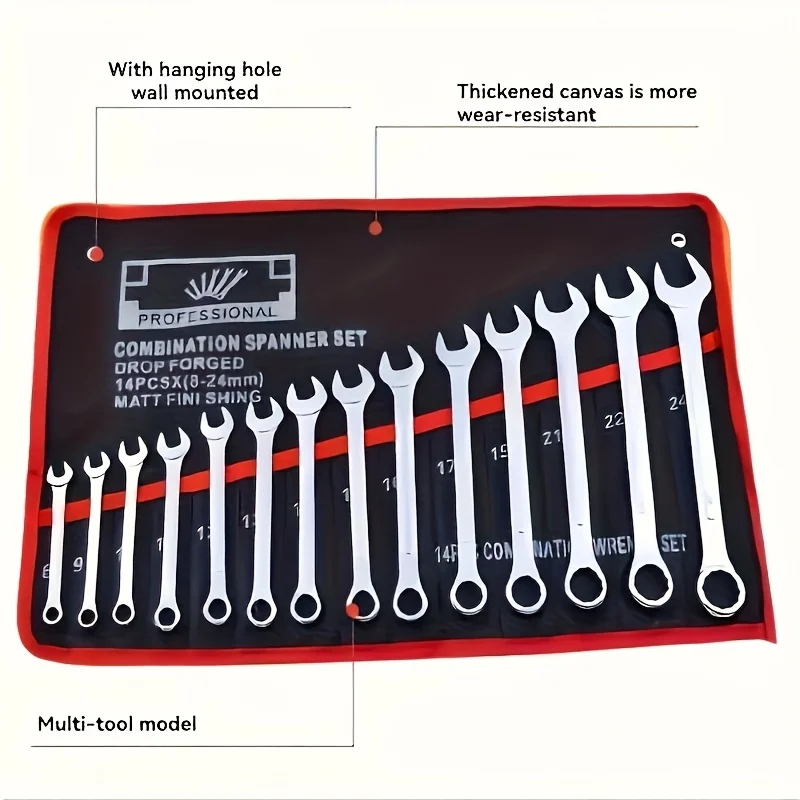 Sturdy Wearproof 14-Pocket Tool Storage Bag, Heavy-Duty Industrial Organizer Holder for Garage Workshop Tool Accessories
Sturdy Wearproof 14-Pocket Tool Storage Bag, Heavy-Duty Industrial Organizer Holder for Garage Workshop Tool Accessories