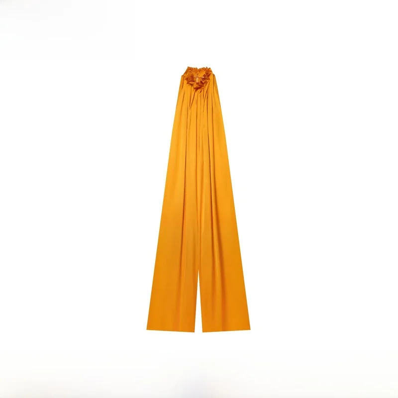 Spring Summer New Arrival Women's Fashionable Sleeveless Lace Satin Jumpsuit High Waist Wide Leg Pants Long Trousers Polyester
Spring Summer New Arrival Women's Fashionable Sleeveless Lace Satin Jumpsuit High Waist Wide Leg Pants Long Trousers Polyester
