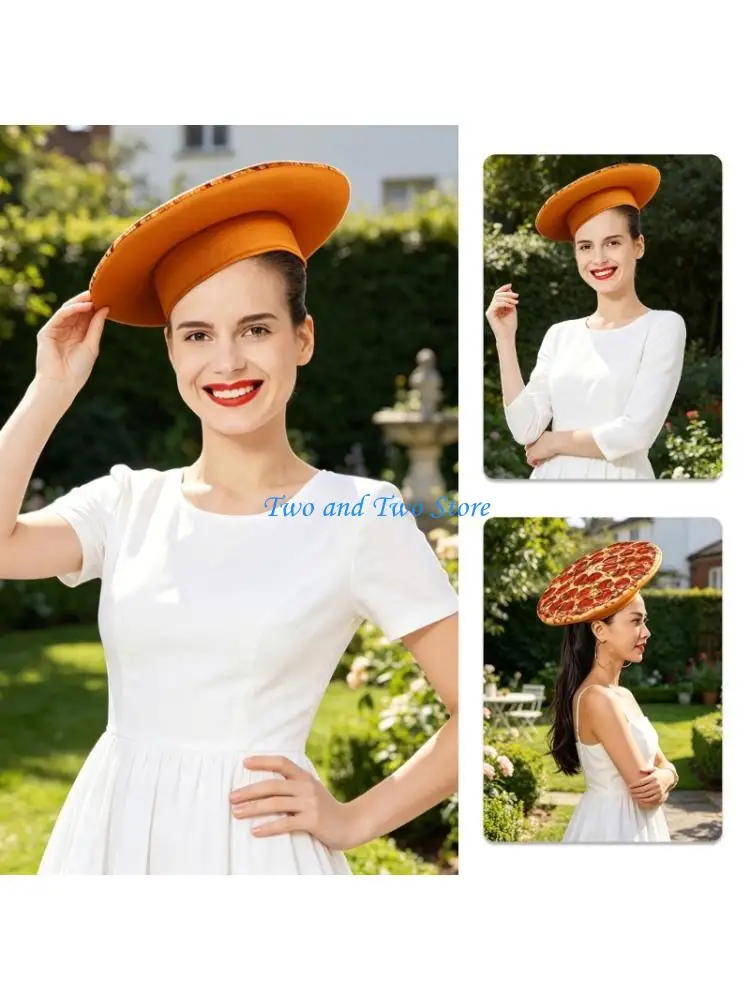HX6F Pizza Hat Party Costume Headwear with Round Pizza Print and Layered Hat Body for Halloween Stage Show and Photo Booth Use
HX6F Pizza Hat Party Costume Headwear with Round Pizza Print and Layered Hat Body for Halloween Stage Show and Photo Booth Use