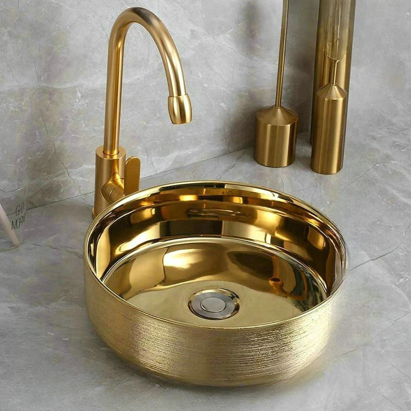 5Colors ,Stylish Basin Brushed Ceramic Round Countertop Bathroom Sink Artistic Wash Basin
5Colors ,Stylish Basin Brushed Ceramic Round Countertop Bathroom Sink Artistic Wash Basin