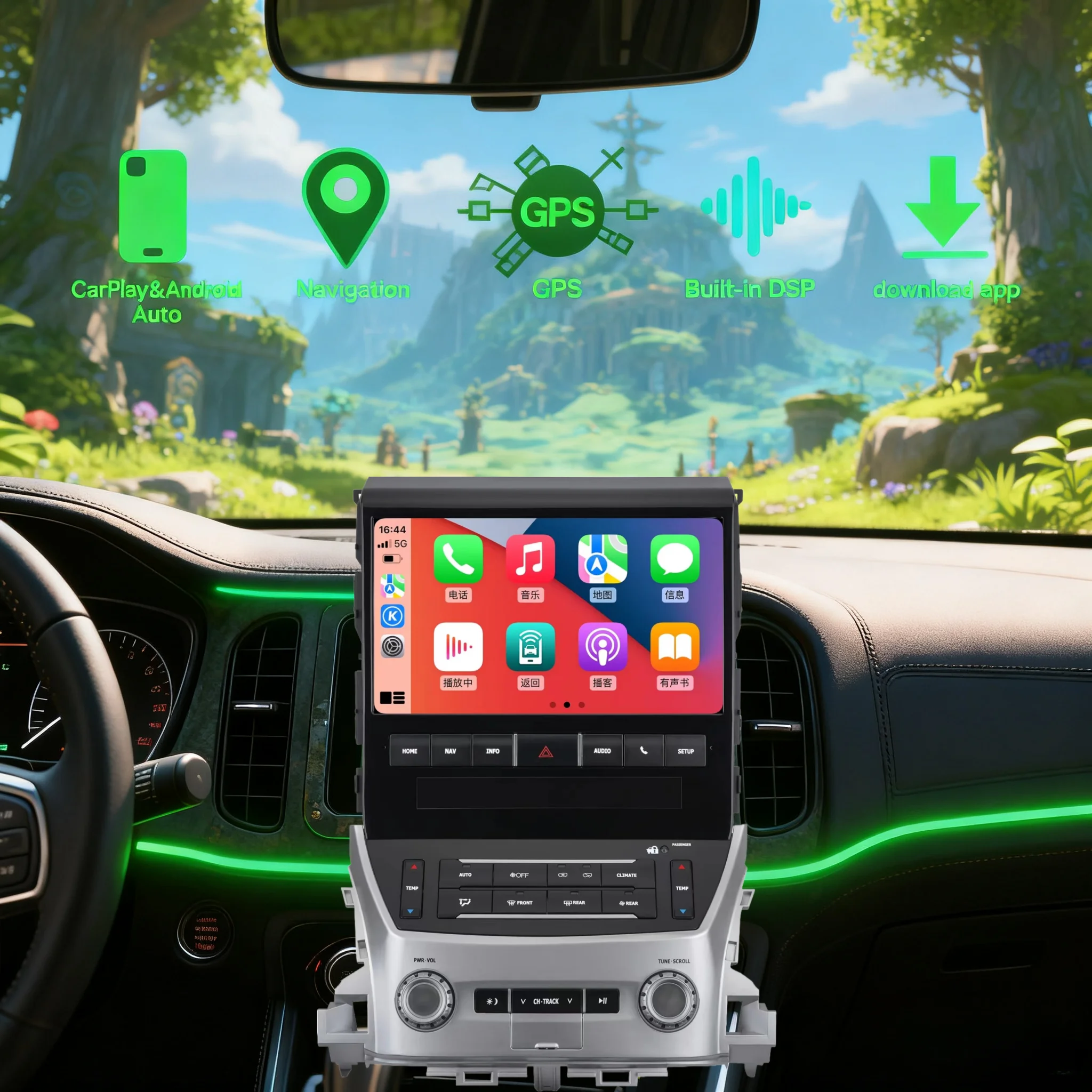 10.4inch OEM Style Screen Android 14 Car Radio For Toyota Land Cruiser LC200 2016-2020 Wireless Carplay GPS Navigation Head Unit
10.4inch OEM Style Screen Android 14 Car Radio For Toyota Land Cruiser LC200 2016-2020 Wireless Carplay GPS Navigation Head Unit