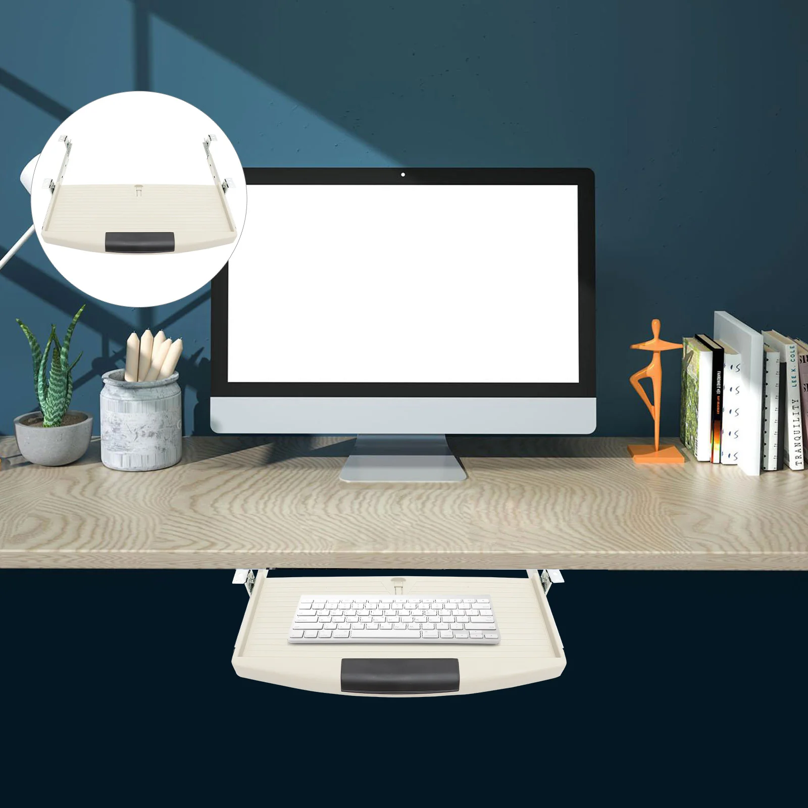 Органайзер для клавиатуры под стол, выдвижной ящик, скрытый держатель для клавиатуры, маленький размер, 1 шт.
Органайзер для клавиатуры под стол, выдвижной ящик, скрытый держатель для клавиатуры, маленький размер, 1 шт.