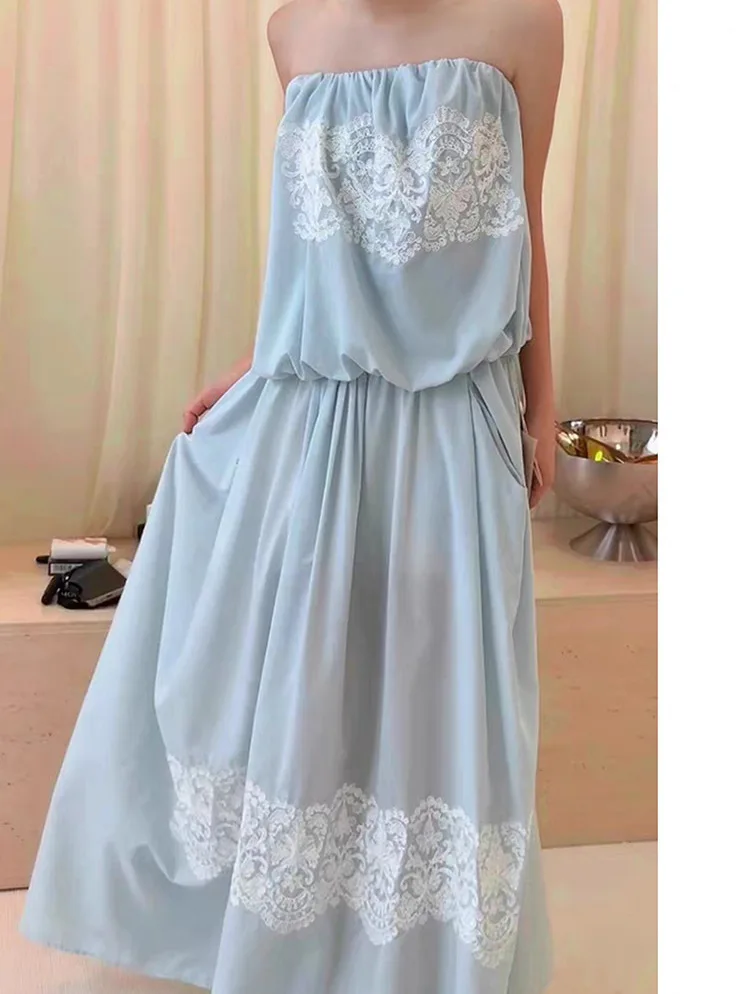 Floral Embroidered Bustier Skirt Dress Gathered Bellows Pleated French Style Polyester Umbrella Skirt Loose Fit Summer Holida...
Floral Embroidered Bustier Skirt Dress Gathered Bellows Pleated French Style Polyester Umbrella Skirt Loose Fit Summer Holida...