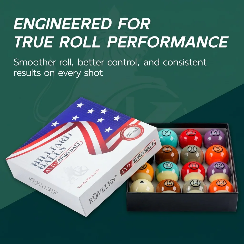 Professional Billiard Balls KONLLEN AXD-2PRO 2.25" 16pcs 8 Ball Pool HD Resin True Roll Durable Billiards Accs Bolas De Billar
Professional Billiard Balls KONLLEN AXD-2PRO 2.25" 16pcs 8 Ball Pool HD Resin True Roll Durable Billiards Accs Bolas De Billar