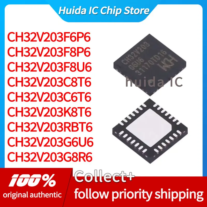 CH32V203F6P6 CH32V203F8P6 CH32V203F8U6 CH32V203C8T6 CH32V203C6T6 CH32V203K8T6 CH32V203RBT6 CH32V203G6U6 CH32V203G8R6
CH32V203F6P6 CH32V203F8P6 CH32V203F8U6 CH32V203C8T6 CH32V203C6T6 CH32V203K8T6 CH32V203RBT6 CH32V203G6U6 CH32V203G8R6