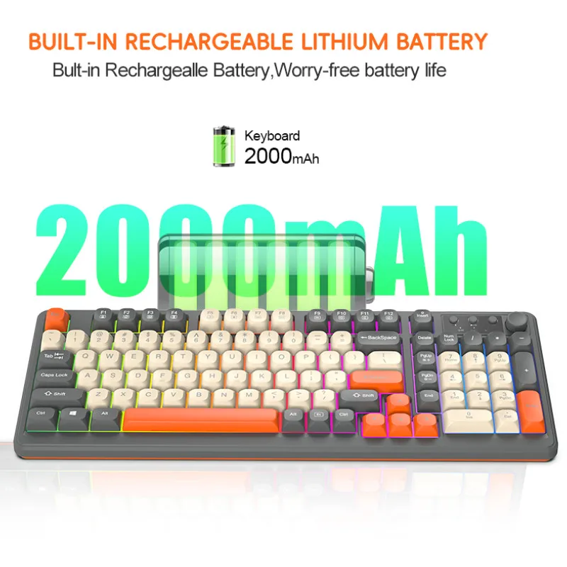 APAYADO KB98 Wireless Gaming Keyboard - 98 Keys, Tri-Mode (BT/2.4G/Wired), RGB Backlit, Hot-Swappable, Compact Design
APAYADO KB98 Wireless Gaming Keyboard - 98 Keys, Tri-Mode (BT/2.4G/Wired), RGB Backlit, Hot-Swappable, Compact Design