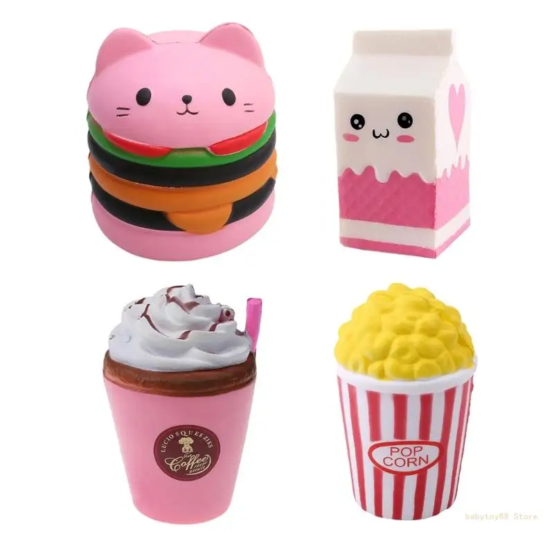 Y4UD 4pcs Toy Popcorns Props Model PU Squeeze Toy Sensory Vent-Balls Stress Relief Kids Pretend Play Toy
Y4UD 4pcs Toy Popcorns Props Model PU Squeeze Toy Sensory Vent-Balls Stress Relief Kids Pretend Play Toy