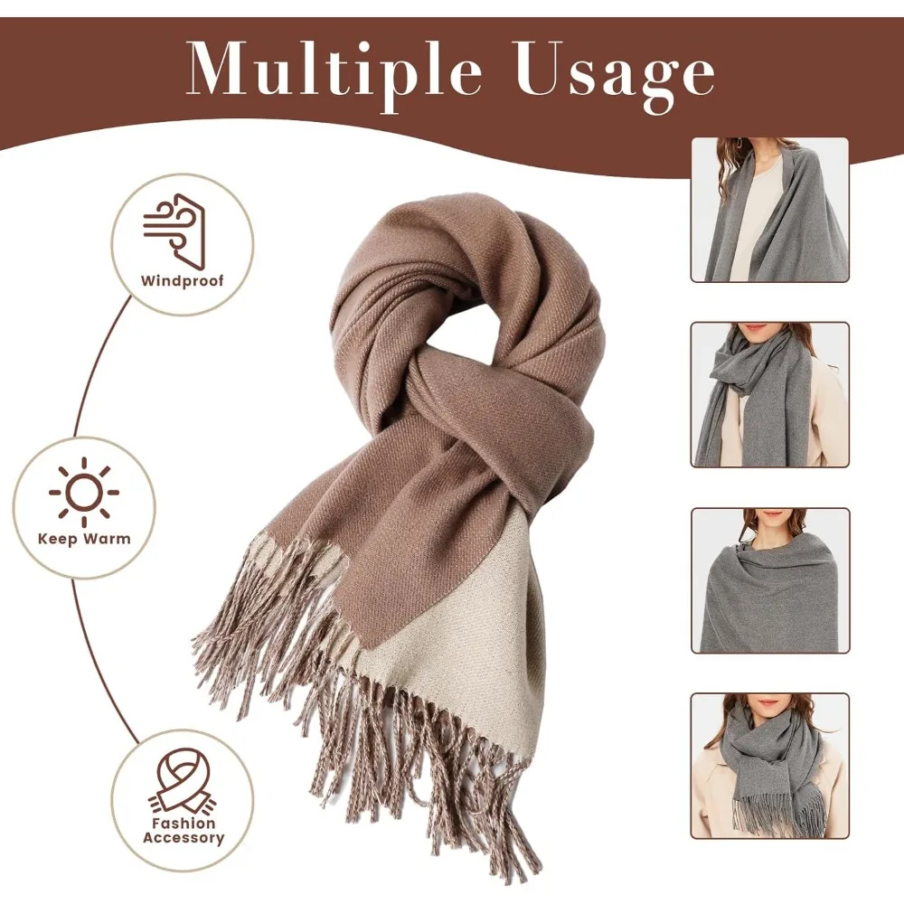   Женский большой шарф из пашмины   Легкое одеяло для вечернего платья, повседневное путешествие и офис, теплое и универсальное 
  Женский большой шарф из пашмины   Легкое одеяло для вечернего платья, повседневное путешествие и офис, теплое и универсальное