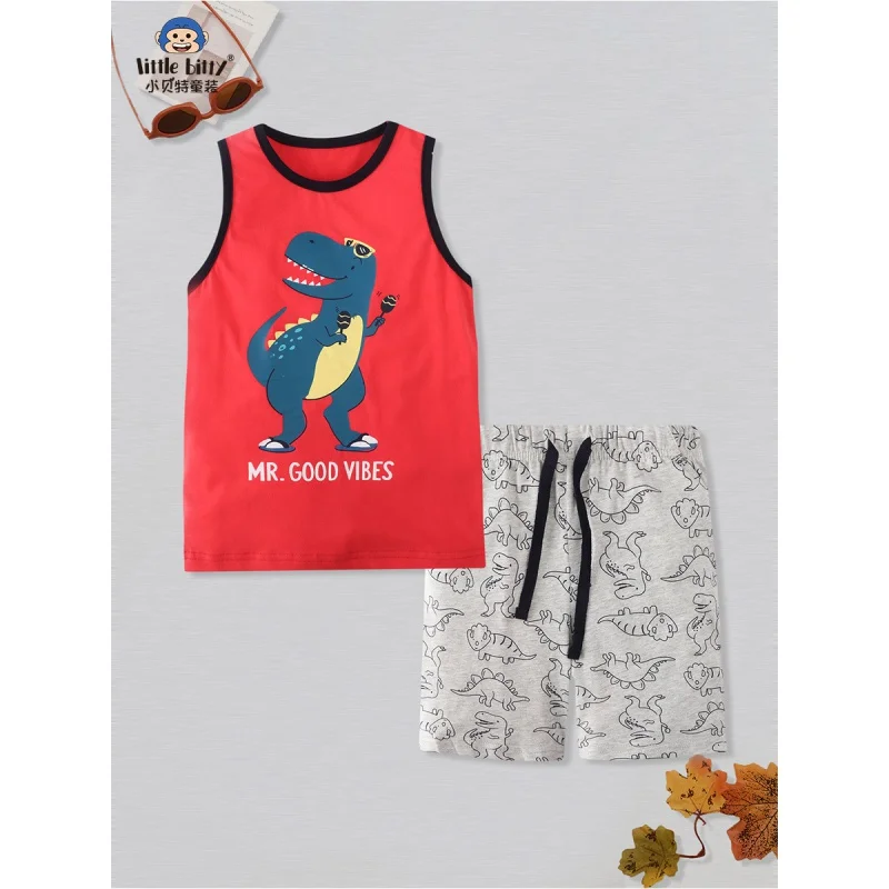 Children's Clothing2024New Summer VestTT-shirt Children Two-Piece Boys' Trendy Sleeveless Shorts Suit Trendy Children's Clothing
Children's Clothing2024New Summer VestTT-shirt Children Two-Piece Boys' Trendy Sleeveless Shorts Suit Trendy Children's Clothing