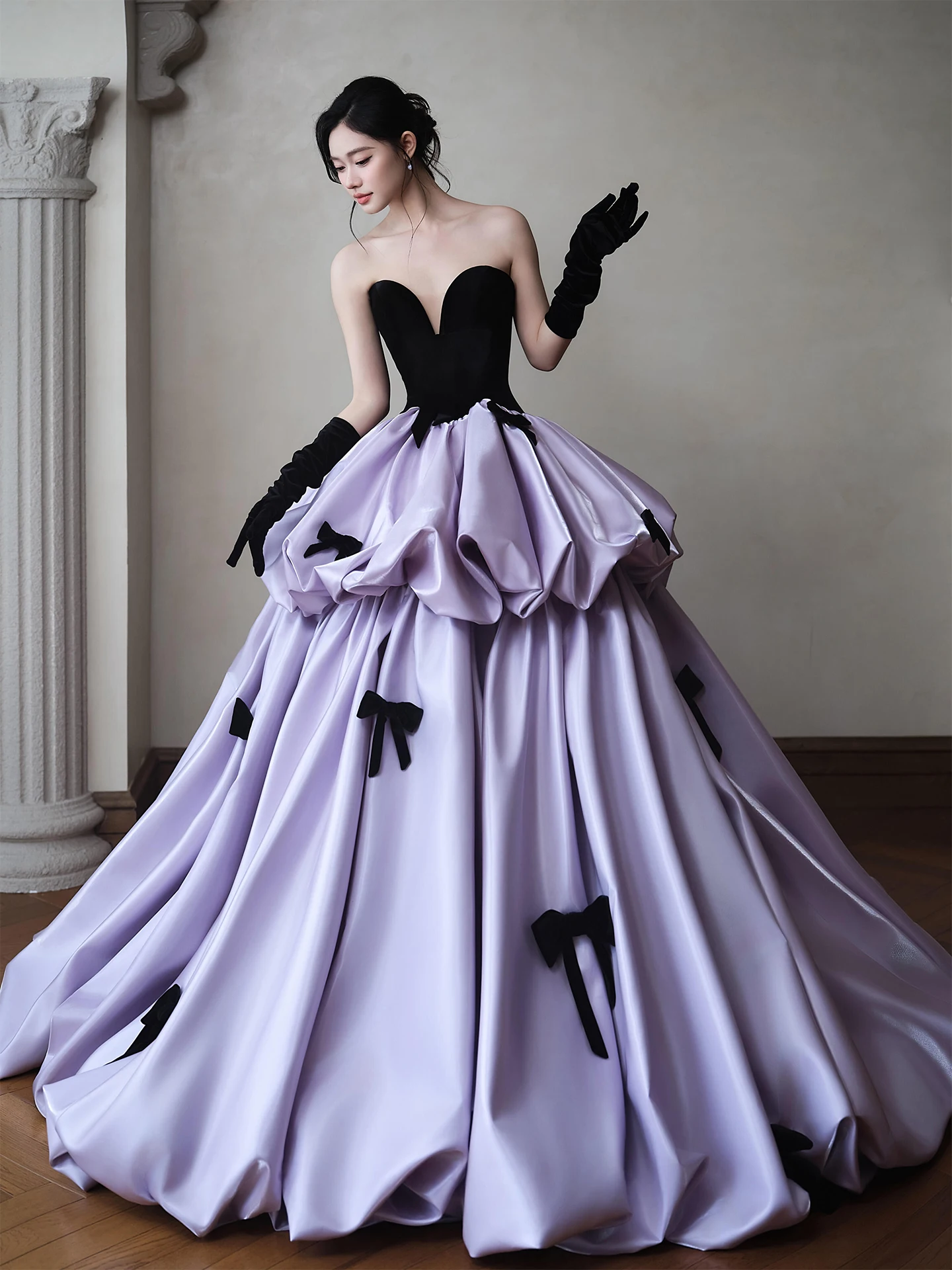 Purple Strapless Evening Gown Wedding Dress Women's Beautiful Bride Engagement Marriage Celebration Student Princess Skirt
Purple Strapless Evening Gown Wedding Dress Women's Beautiful Bride Engagement Marriage Celebration Student Princess Skirt