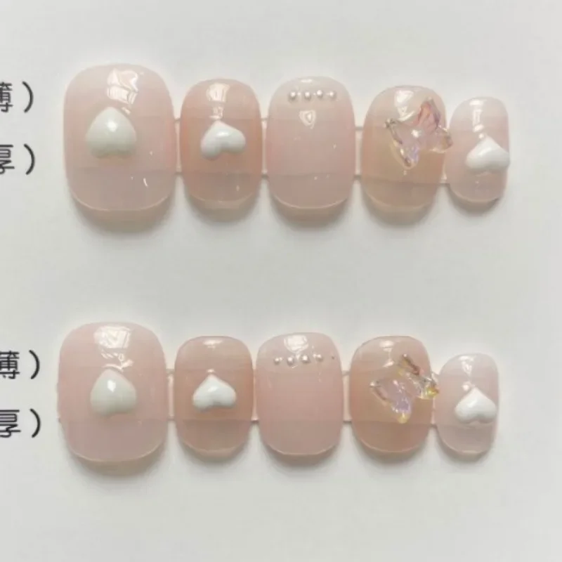 10pcs Handmade Press on Nails with Charms Artificial Fake Nails with Glue 2025 Cute 3d Butterfly Short False Nails for Gluing
10pcs Handmade Press on Nails with Charms Artificial Fake Nails with Glue 2025 Cute 3d Butterfly Short False Nails for Gluing