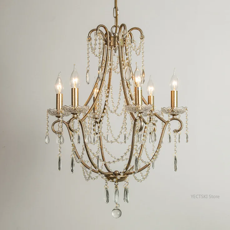 American restaurant chandelier, French retro dining table lamp, homestay personalized art crystal bedroom lamp
American restaurant chandelier, French retro dining table lamp, homestay personalized art crystal bedroom lamp
