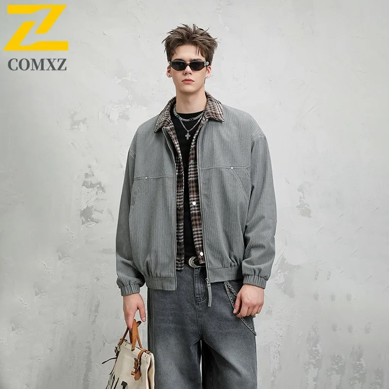 COMXZ 2025, куртка оверсайз, свободная посадка, винтажная универсальная американская уличная одежда, легкое пальто из двух предметов унисекс
COMXZ 2025, куртка оверсайз, свободная посадка, винтажная универсальная американская уличная одежда, легкое пальто из двух предметов унисекс