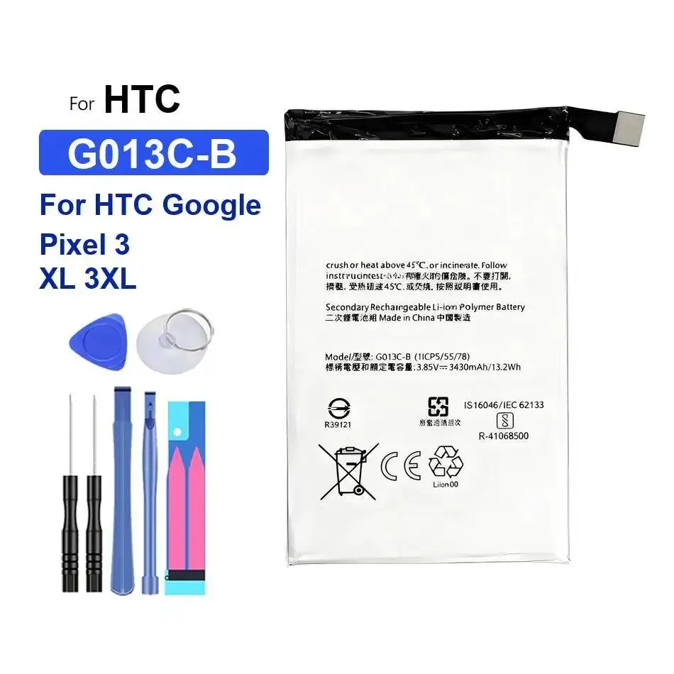 G013C-B Lightweight Reliable Replacement Mobile Phone Battery 3430Mah For Htc Google Pixel 3 XL 3XL
G013C-B Lightweight Reliable Replacement Mobile Phone Battery 3430Mah For Htc Google Pixel 3 XL 3XL