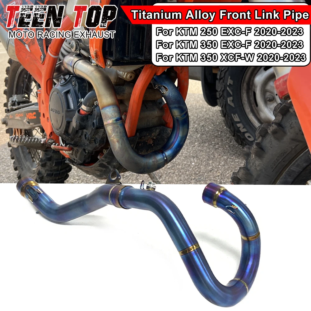 For KTM 250 EXC-F 350 EXC-F Front Link Pipe 50.5mm Dirt Bike Exhaust Elbow 350 XCF-W 2020-2023 Connect Tube Titanium Alloy
For KTM 250 EXC-F 350 EXC-F Front Link Pipe 50.5mm Dirt Bike Exhaust Elbow 350 XCF-W 2020-2023 Connect Tube Titanium Alloy