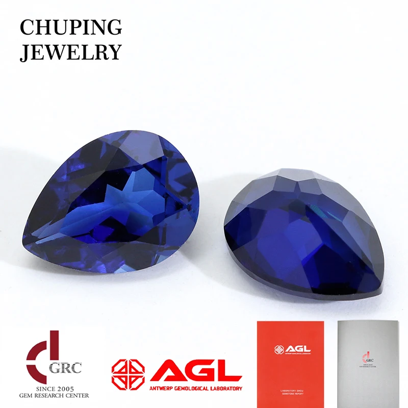 Premium Pear Shape 3A+ Grade Royal Blue Flame Melted For Making Selectable AGL Certificate Loose Gemstones Cultivate Sapphire
Premium Pear Shape 3A+ Grade Royal Blue Flame Melted For Making Selectable AGL Certificate Loose Gemstones Cultivate Sapphire