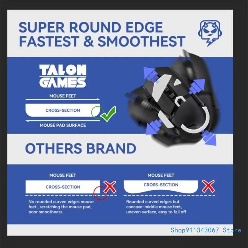 2Sets TALONGAMES Mouse Feet Mouse Skates Stickers Pad Rounded Glides Curved Edges Feet for DeathAdder Mice Drop shipping
2Sets TALONGAMES Mouse Feet Mouse Skates Stickers Pad Rounded Glides Curved Edges Feet for DeathAdder Mice Drop shipping