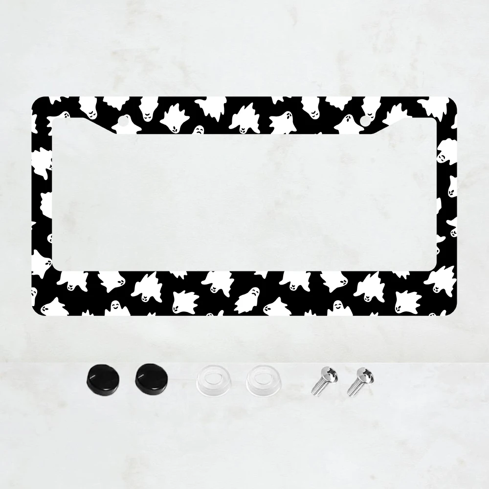 Black White Ghost Pattern 2-Hole License Plate Frame Aluminum 6x12 Inch with Screws Set Funny Car Decor Gift
Black White Ghost Pattern 2-Hole License Plate Frame Aluminum 6x12 Inch with Screws Set Funny Car Decor Gift