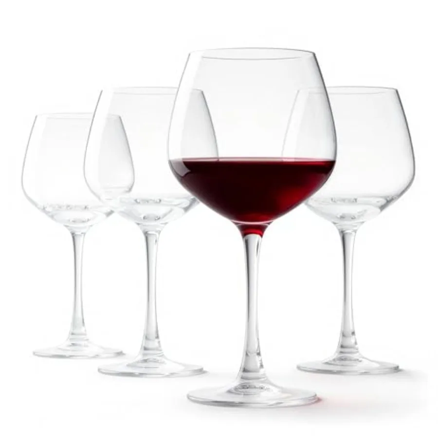 Stemmed Red Wine Glasses,,Dishwasher-Safe, 4-Piece Set
Stemmed Red Wine Glasses,,Dishwasher-Safe, 4-Piece Set