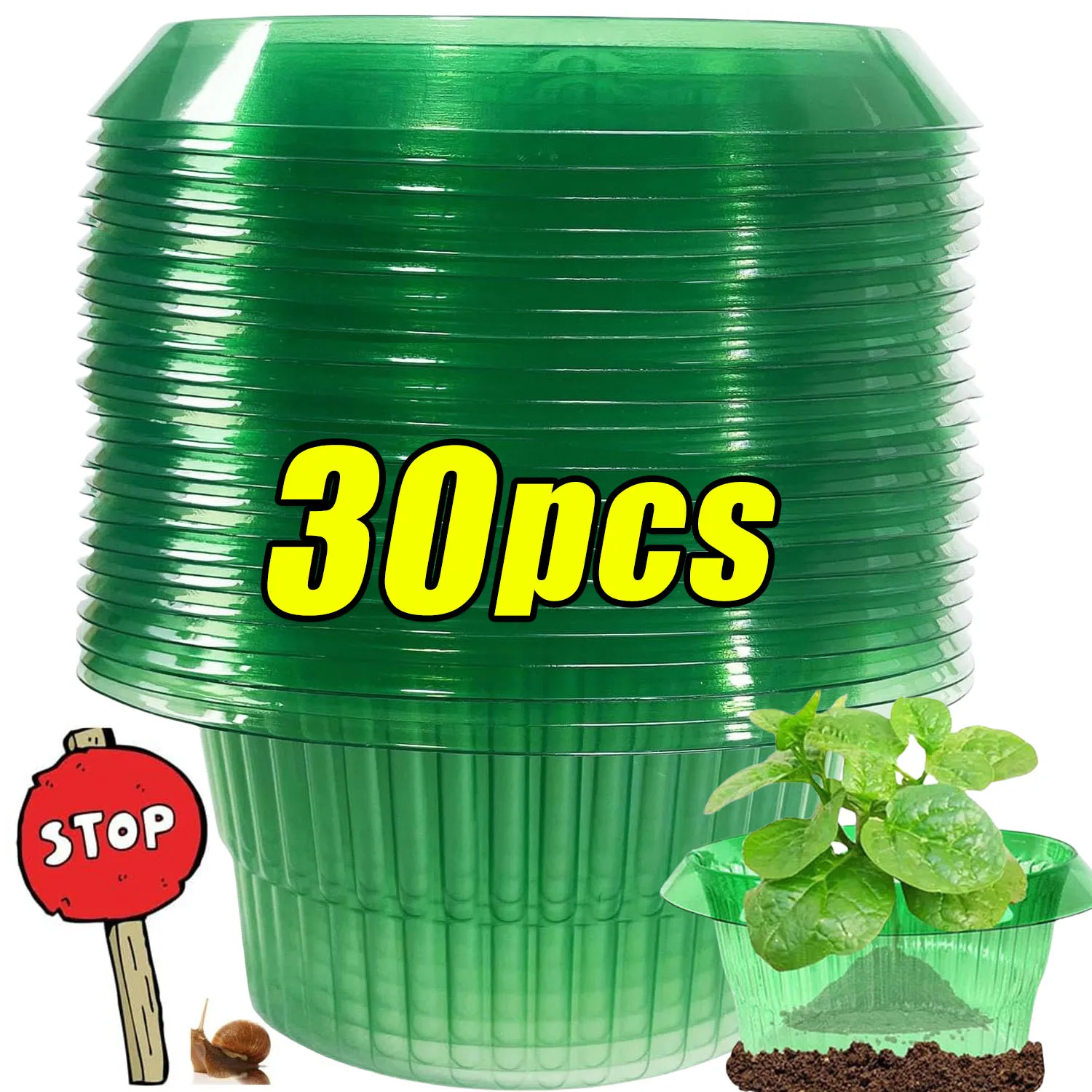 1/30pcs Plants Slug Protection Rings Green Planter Flower Pot Snail Vegetables Cover Reusable Pest Control Trapper Garden Tool
1/30pcs Plants Slug Protection Rings Green Planter Flower Pot Snail Vegetables Cover Reusable Pest Control Trapper Garden Tool