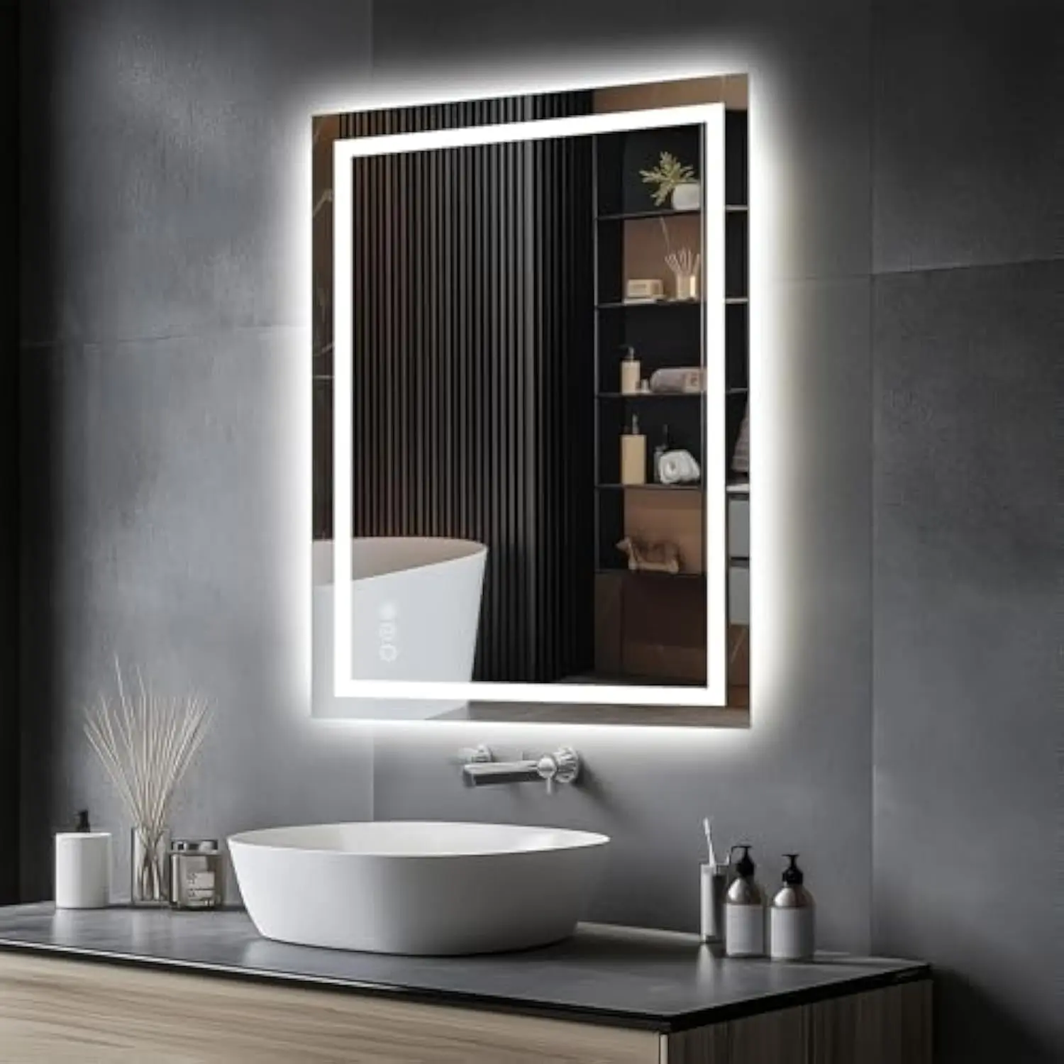 Led Mirror for Bathroom 28X20 Inch with Backlight and Front Lit, Fogless Mirror for Wall Mounted, Dimmable, 3 Colors, Memory
Led Mirror for Bathroom 28X20 Inch with Backlight and Front Lit, Fogless Mirror for Wall Mounted, Dimmable, 3 Colors, Memory