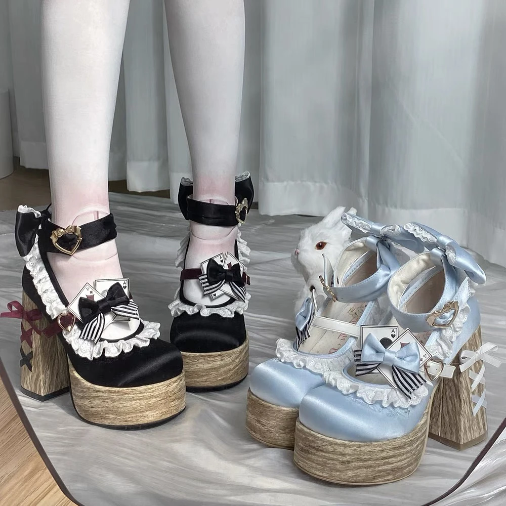 Womens High Heels Lolita Girls Mary Jane Single Shoes Sweet Elegant Waterproof Table Kawaii Black Platform Heel Pumps
Womens High Heels Lolita Girls Mary Jane Single Shoes Sweet Elegant Waterproof Table Kawaii Black Platform Heel Pumps