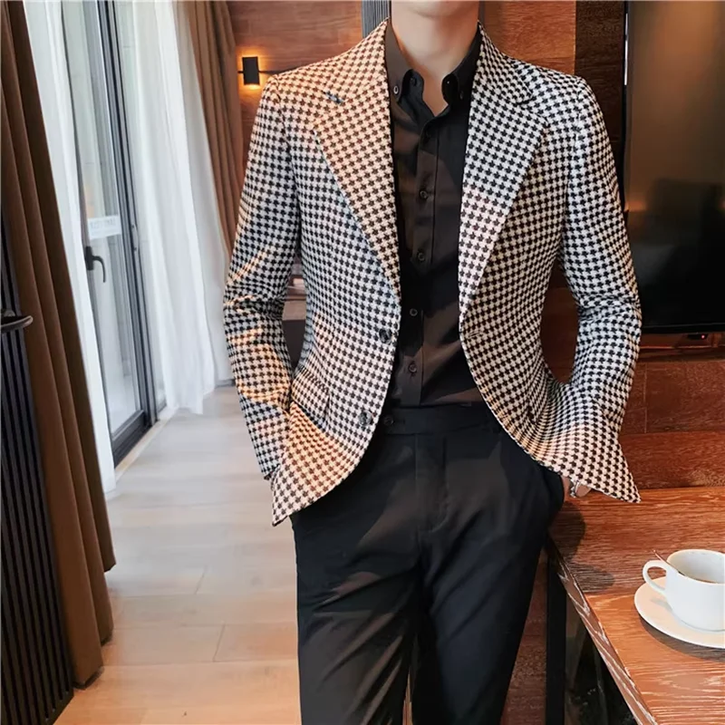 British Style New Slim Fit Plaid Suit Coats 2025 Fashion Men Business Office Wedding Dress Suit Jacket Tailcoat Men Clothing
British Style New Slim Fit Plaid Suit Coats 2025 Fashion Men Business Office Wedding Dress Suit Jacket Tailcoat Men Clothing