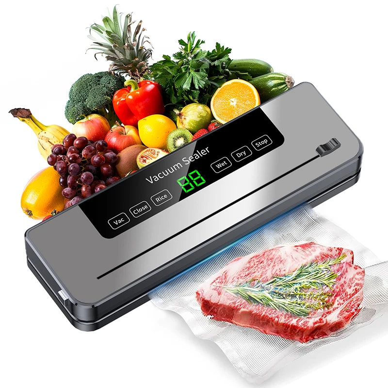 High Quality Custom Kitchen Vacuum Sealer Machine Professional Home Stainless Steel Vacuum Food Sealer
High Quality Custom Kitchen Vacuum Sealer Machine Professional Home Stainless Steel Vacuum Food Sealer