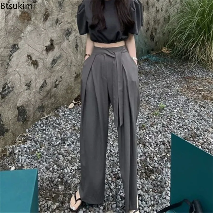 2026 Women's High Waist Suit Pants Casual Loose Wide Leg Pants Spring Summer Design Sense Elegant Belted Floor-Length Slimming
2026 Women's High Waist Suit Pants Casual Loose Wide Leg Pants Spring Summer Design Sense Elegant Belted Floor-Length Slimming