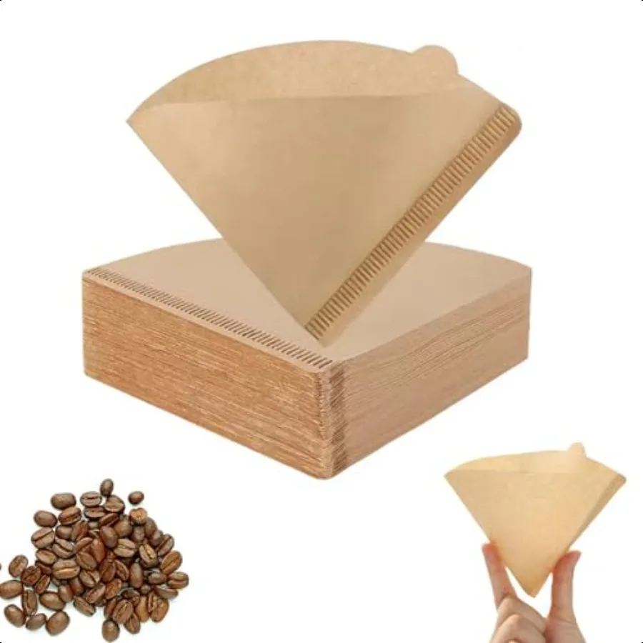 V02 Coffee Filter Paper Unbleached Natural Brown 100 Pcs Compatible with Pour Over Dripper Drip Coffee Maker 14 Cups Pure Natu
V02 Coffee Filter Paper Unbleached Natural Brown 100 Pcs Compatible with Pour Over Dripper Drip Coffee Maker 14 Cups Pure Natu