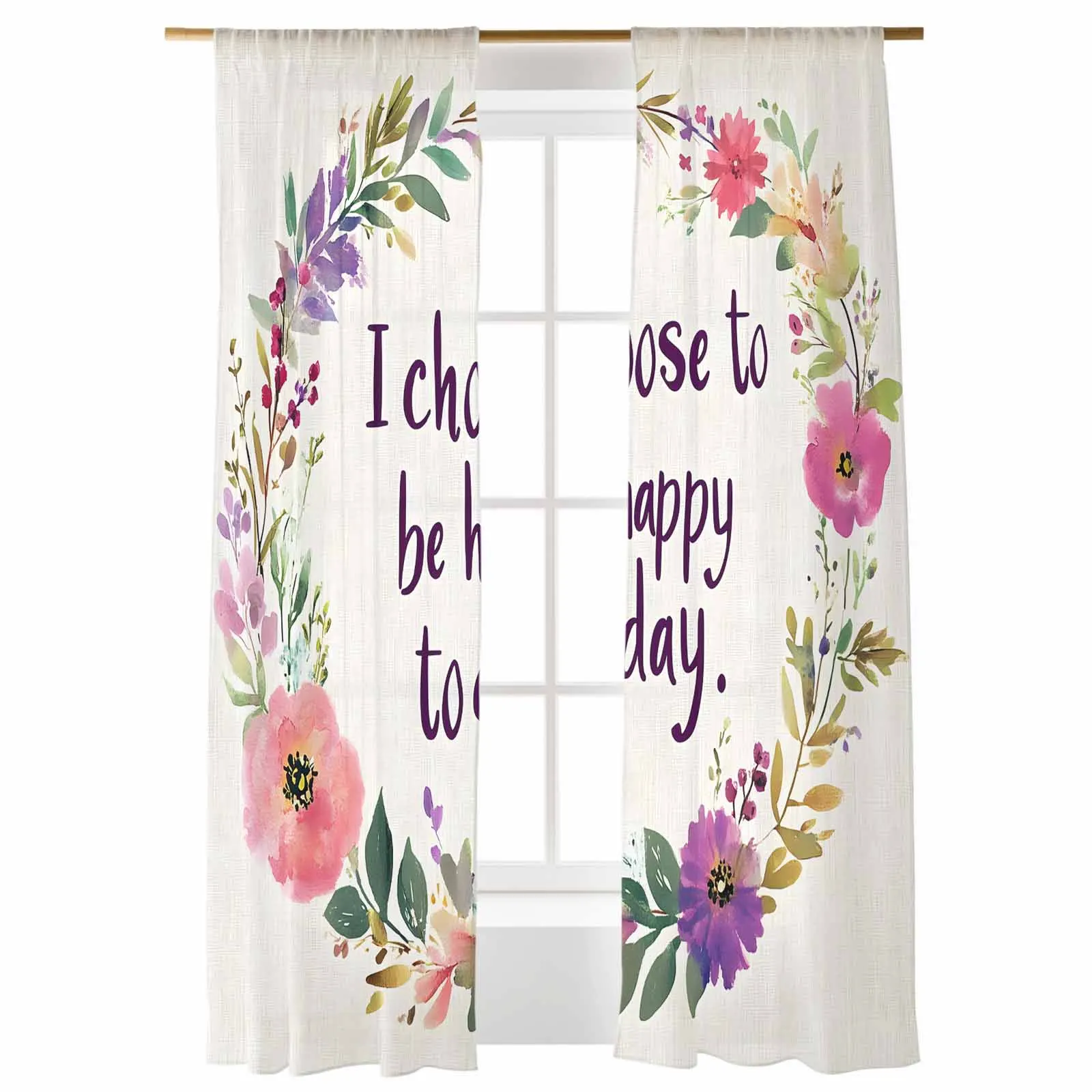 Retro Wreath Flower Curtain Window Tulle Curtains For Living Room Kitchen Window Treatments Voile Curtains
Retro Wreath Flower Curtain Window Tulle Curtains For Living Room Kitchen Window Treatments Voile Curtains
