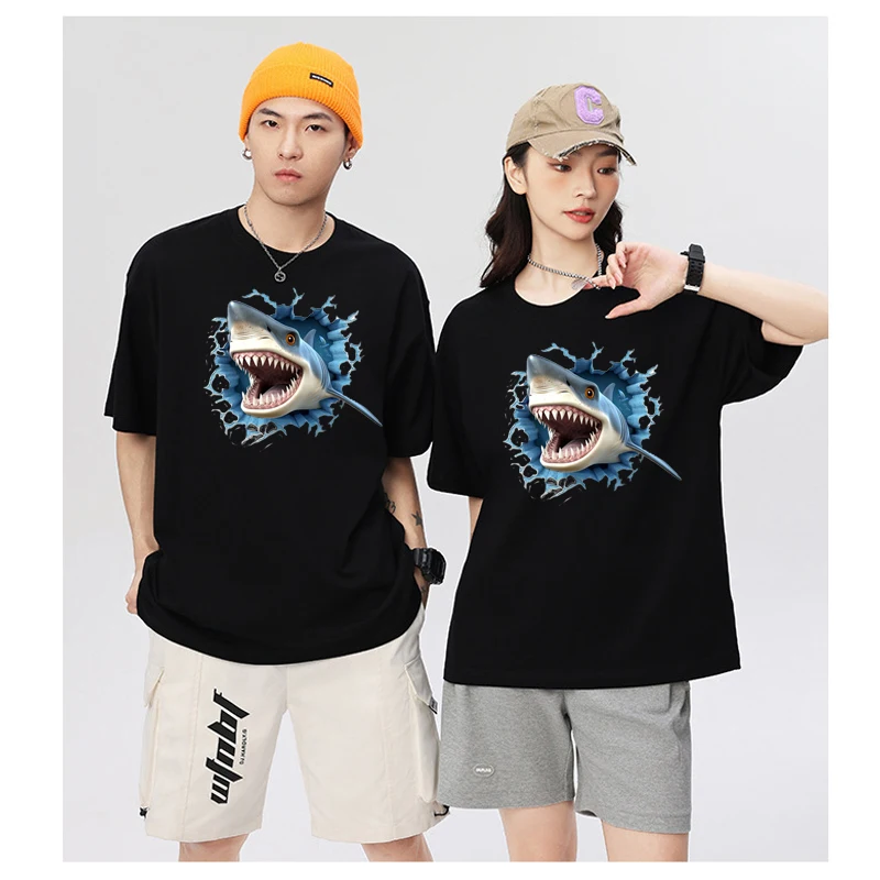 Runner T-shirt Men's and Women's Sports Running T-shirt Marathon Long Distance Running Shirt Fan Team Uniform Fierce Shark Print
Runner T-shirt Men's and Women's Sports Running T-shirt Marathon Long Distance Running Shirt Fan Team Uniform Fierce Shark Print