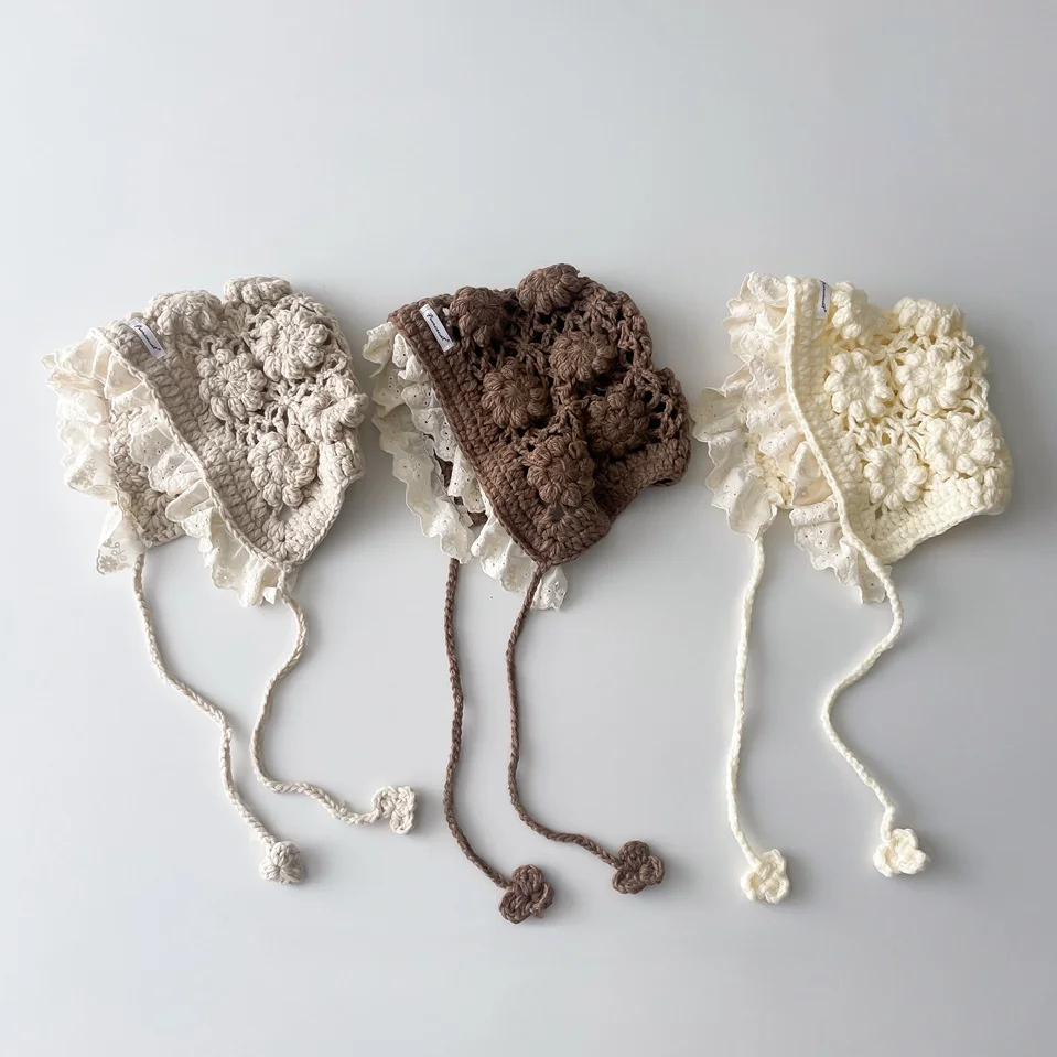 2026 New Kids Knitted Hat Lace Crochet Flower Straps Ear Flap Beanie for 2-8Y Girls Cute Kids Hollow Hat
2026 New Kids Knitted Hat Lace Crochet Flower Straps Ear Flap Beanie for 2-8Y Girls Cute Kids Hollow Hat