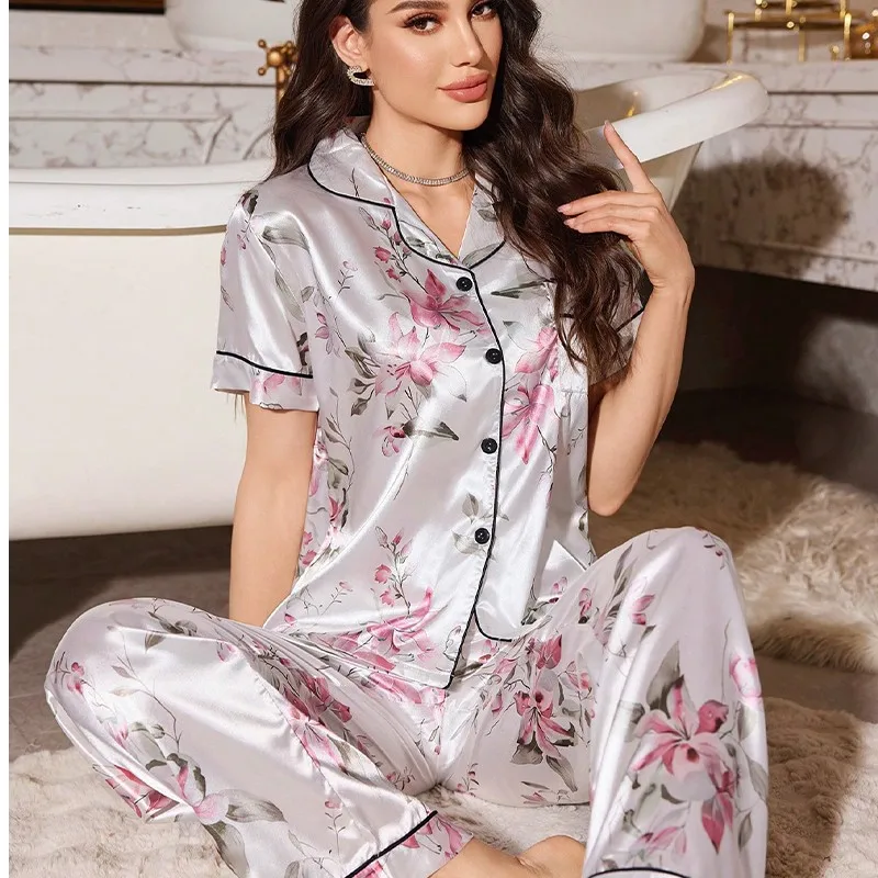 Женская пижама с принтом сердечек и букв, комплект для отдыха, Осенний Топ с длинным рукавом и пуговицами и штаны, домашняя одежда, пижама, женская пижама
Женская пижама с принтом сердечек и букв, комплект для отдыха, Осенний Топ с длинным рукавом и пуговицами и штаны, домашняя одежда, пижама, женская пижама