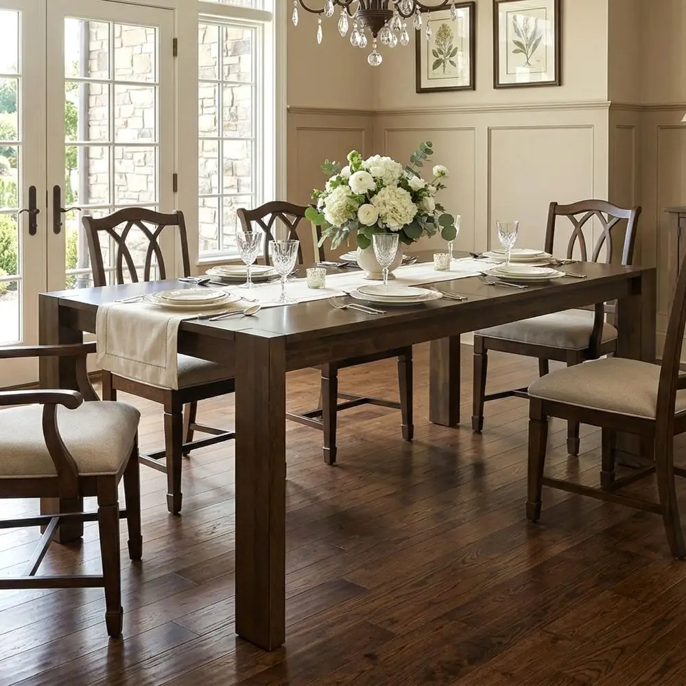 Large 63 Brown Wooden Dining Table for 4-6 People, Suitable for Kitchen or Dining Room
Large 63 Brown Wooden Dining Table for 4-6 People, Suitable for Kitchen or Dining Room