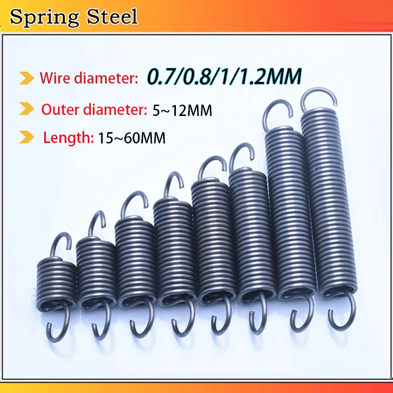 Spring Steel Single Hook SpringTension Spring 1~10Pcs Wire Dia 0.7/0.8/1/1.2/1.5/2MM OD 5~20MM Length 15~100MM
Spring Steel Single Hook SpringTension Spring 1~10Pcs Wire Dia 0.7/0.8/1/1.2/1.5/2MM OD 5~20MM Length 15~100MM